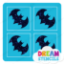 Picture of Mini 4 in 1 Bat Glitter Tattoo Stencil - HP - 396 (5pc pack) 