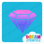 Picture of Diamond Glitter Tattoo Stencil - HP-401 (5pc pack)