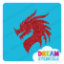 Picture of Dragon Head Glitter Tattoo Stencil - HP-403 (5pc pack)