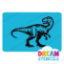 Picture of Raptor Dinosaur Glitter Tattoo Stencil - HP-408 (5pc pack) 