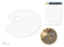 Picture of Color Factory Artist Palette: 8.5"x10.6" Duraplast Flat Oval w/Thumbhole - Clear (PA518A)