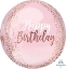 Picture of 15'' Blush Birthday Orbz Balloon (1pc)
