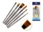 Picture of Artist Brush Set: Silver Set  of 6 Wood Handle/ Nylon Hair - AB314A