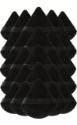Picture of Triangle Powder Puffs - Black  Velour (25 PC) 