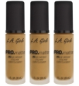 Picture of L.A. Girl PRO.Matte Foundation, Soft Honey Pack of 3 (30ml x3)  
