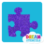 Picture of Puzzle Piece Glitter Tattoo Stencil - HP-416 (5pc pack)