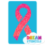 Picture of Awareness Ribbon Large Glitter Tattoo Stencil - HP-422 (5pc pack)